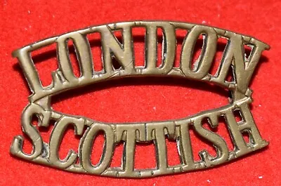 British Army. London/Scottish Genuine Shoulder Title • £25