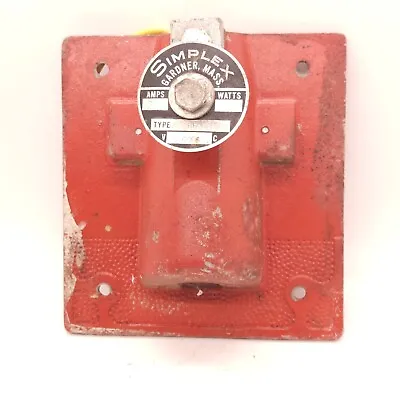 Simplex Vintage Fire Alarm Model RF 4025-8A AC DC 25 Untested Firefighter Decor • $74.50
