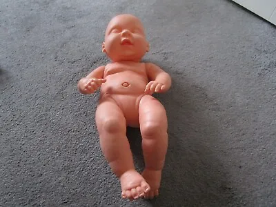Hard Plastic Baby New Born Girl  Doll With Folds And Creases Like A Real Baby • £12