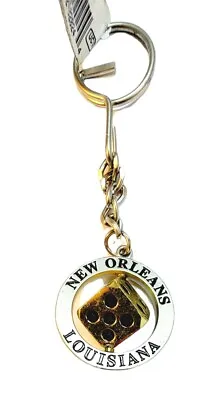 $14.45 • Buy New Orleans Dice Spinner Keychain Louisiana Souvenir Keyring Casino Games Keytag