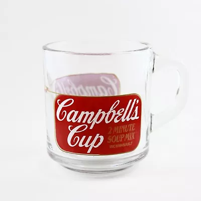 Campbells Cup 2 Minute Soup Mix Microwavable Mug 6 Oz Water Glass • $7.99