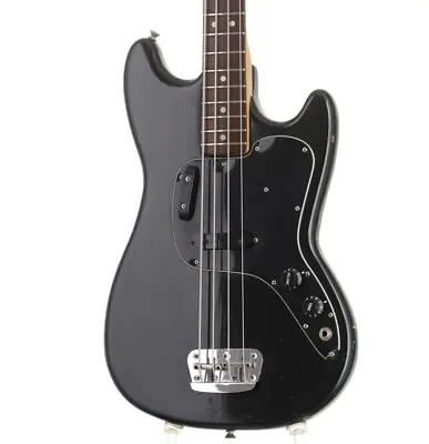 Used Electric Bass Fender Musicmaster Bass Black 1977 [SN S720267] • $2904