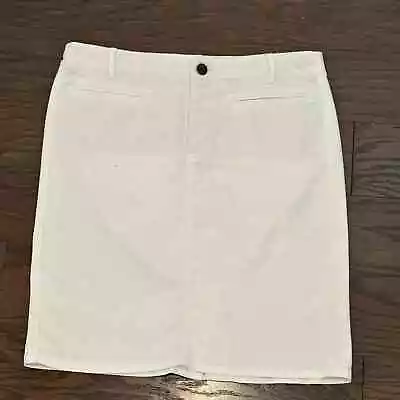 J. Jill Smooth Fit White Denim Skirt Size 10 • $30