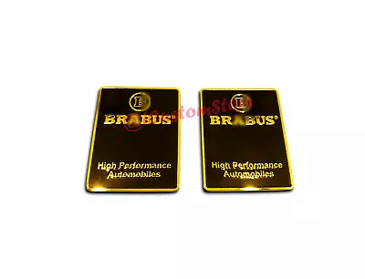 Brabus Style Goldenes Türabzeichen-Logo-Emblem-Set Alle Mercedes Smart Fahrzeuge • $860.55