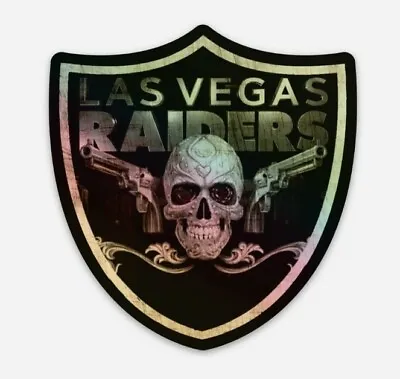 Las Vegas Raiders Holographic STICKER- Sin City Football Raiders Oakland NFL • $5.45