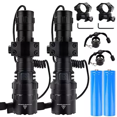 $12.59 • Buy 250000LM Tactical Police Gun Flashlight +Picatinny Rail Mount+Switch For Hunting