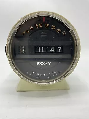Vintage 70's Sony 6RC-15 Digimatic Solid State AM Radio Flip Clock Alarm MCM • $74.99