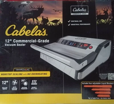 $100 • Buy CABELA'S 12  COMMERCIAL GRADE VACUUM SEALER Open Box