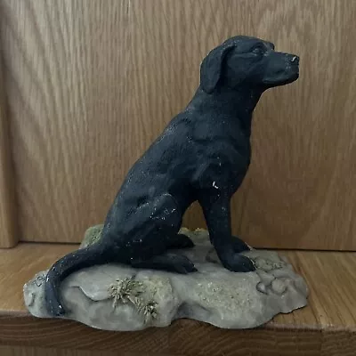 Teviotdale Black Labrador Statue Hand Made In Hawick Scotland 1992 Vintage • $9.95