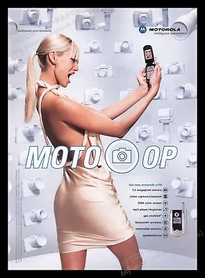Motorola V710 Cell Phone 2000s Print Advertisement Ad 2004 Sexy Blonde • $10.99