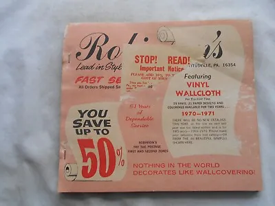 Vintage Robinson's Wallpaper Catalog Samples 1970-1971  Titusville PA • $35
