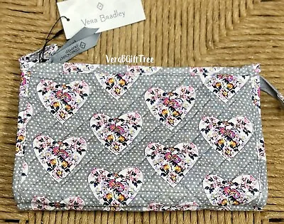 Vera Bradley HEARTS Trapeze Cosmetic Bag MON AMOUR GRAY Love NWT Sealed 💗 ECO • $39.50