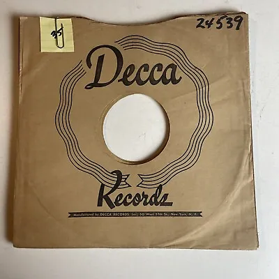 10  78 RPM Record Sleeves - Lot Of 10 Decca Record Sleeves (Bundle #35) • $10