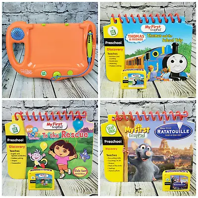 Leap Frog My First LeapPad Learning System 3 Books & Carts Thomas The Train Dora • $38.97