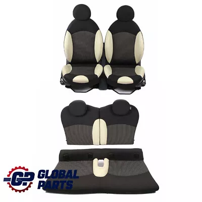 Seats Mini Cooper R56 Sport Fabric Cloth/Leather Cream White Front Rear Seat • £299.99