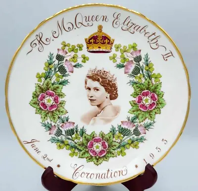 VTG June 2nd 1953 Queen Elizabeth II Coronation Plate England Tuscan Bone China • $35