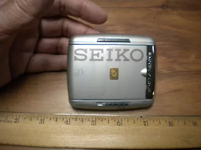 Vintage SEIKO Silver Small Travel Alarm Clock Digital  UNTESTED BP Petroleum • $10