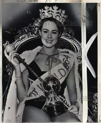 1964 Press Photo Former Miss United Kingdom Ann Sidney Wins Miss World London • $15.99