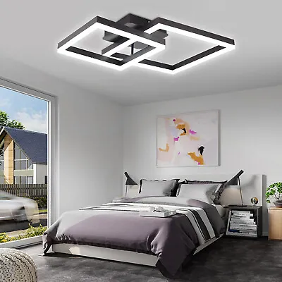 Modern LED Ceiling Light Dimmable Flush Mount Lamp Chandelier Living Room Remote • $51.30