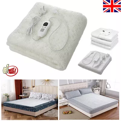 Double Single King Size Electric Blanket Heated Under Blanket 3 Heat Setting Bed • £7.95
