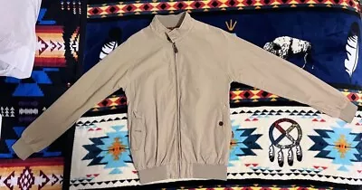 Orvis Weather Breaker Jacket Harrington Brown Tan Plaid Interior Size Small S • $24.99