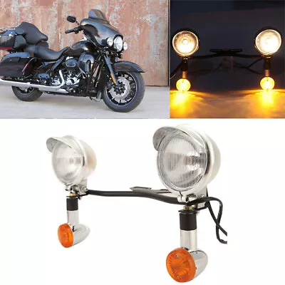 Passing Signal Lights Bar For Yamaha V-Star XVS 650 950 1100 1300 XV 1600 1700 • $65.45