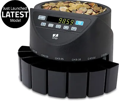 Euro Coin Money Counter Sorter Machine Cash Currency Counting Automatic Zzap • £139.99