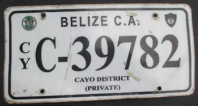 CAYO DISTRICT BELIZE Expired 2016 Series Metal License Plate- C-39782 • $35.99