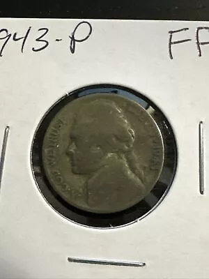 1943 P Jefferson War Nickel Silver Coin FF • $1.99