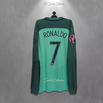 Portugal 2016 Away Player Issue Jersey Cristiano Ronaldo Long Sleeve Match Shirt • $2699