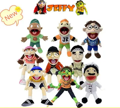 Jeffy Hand Puppet Boy Joseph Cody Soft Plush Toy Doll Removable Mouth Kid Gift • £16.99