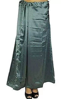 Underskirt Stain Silk Petticoat For Women Free Size  Sea Gray • £16.13