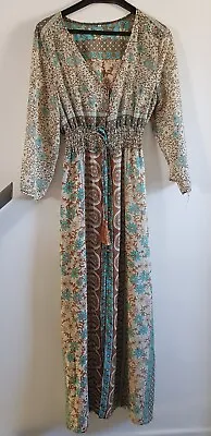 £7.50 • Buy BNWOT Kaftan Boho Dress Size 12/14 Floaty Sheer Fabric Overshirt