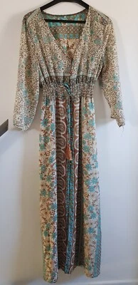 £7.50 • Buy BNWOT Kaftan Boho Dress Size 12/14 Floaty Sheer Fabric Overshirt