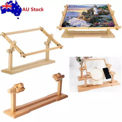 Rotated Embroidery Frame Stand Hoop Stand Table Cross Stitch Holder Craft Frame • $44.39