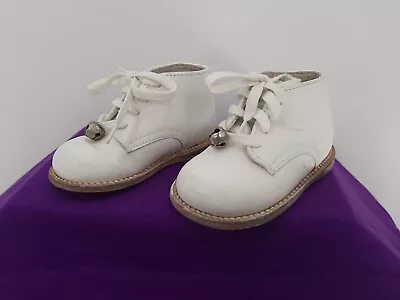 Footmates Vintage Toddler Walking Shoes Leather White 3 1/2 Bells  • $19.99