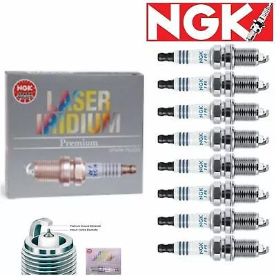 8 Pack NGK Laser Iridium Spark Plugs 4458 ILFR6J-11K 4458 ILFR6J11K Om • $101.99