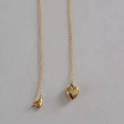 Michael Anthony 14k Yellow Gold Small Puffy Heart Pendant 19.5  Chain • $99.99