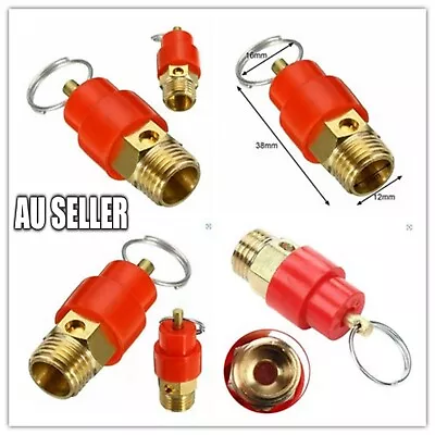 2pc/4pc Brass 1/4  1/8  BSP Air Compressor Pressure Safety Relief Valve 8Bar120 • $12.99