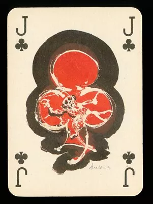 1 X Playing Card By Artist Maggi Hambling – Jack Of Clubs R024 • £9.49