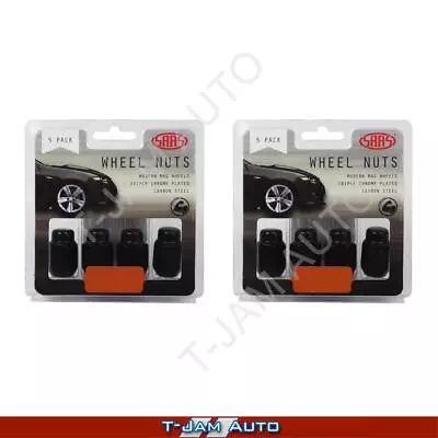 SAAS Wheel Nuts Taper 1/2 Blk 35mm 2x5PK For Ford Explorer 1991-On • $33.95