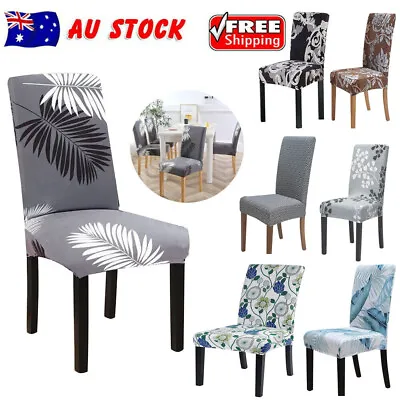 $21.59 • Buy 1-8 PCS Dining Chair Covers Spandex Cover Stretch Washable Wedding Banquet Party