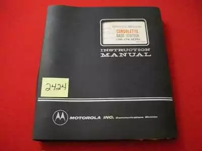 MOTOROLA CONSOLETTE BASE STATION MANUAL 136-174 MHz & MOTOROLA PRODUCT CATALOG • $68.90