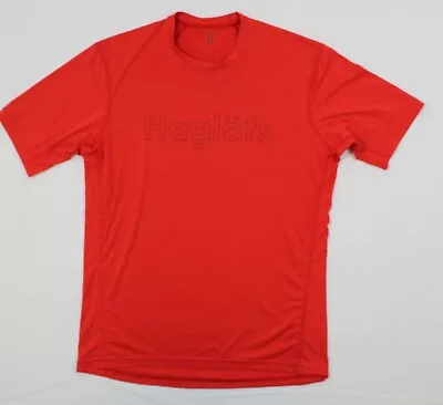 Haglofs M Men’s S/S Fitted Tech Crew Neck T-Shirt In Red Slightly Used  • $11