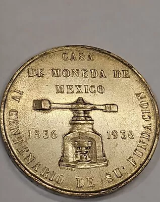 1936 MEXICO 400 Th ANIVERSARY CASA DE MONEDA MEXICO SILVER MEDAL🇲🇽👌🔥🔥🔥 • $360