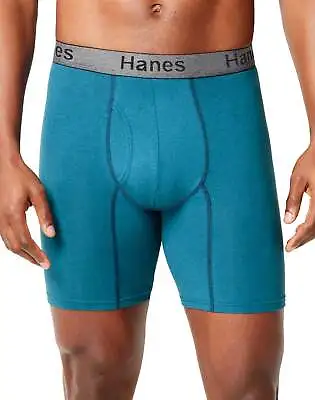 Hanes Men's Boxer Briefs 3 Pack Comfort Flex Ultra Soft Cotton Stretch Long Leg • $18