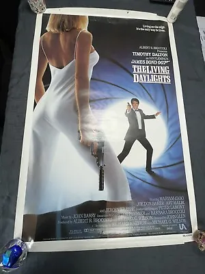 James Bond The Living Daylights Original Cinema One Sheet 27x41 Rare  • £99