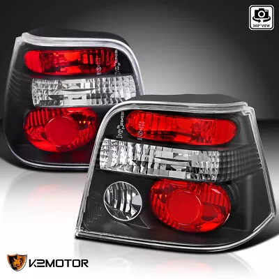 $90.38 • Buy Black Fits 1999-2006 VW Golf MK4 GTI Rear Tail Lights Brake Lamps Left+Right