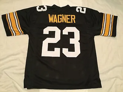 UNSIGNED CUSTOM Sewn Stitched Mike Wagner Black Jersey - M L XL 2XL • $35.99