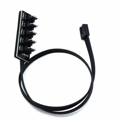 5-Port 4-Pin PC Motherboard PWM CPU Cooling Fan Splitter Hub Adapter Cable Lead • £3.49